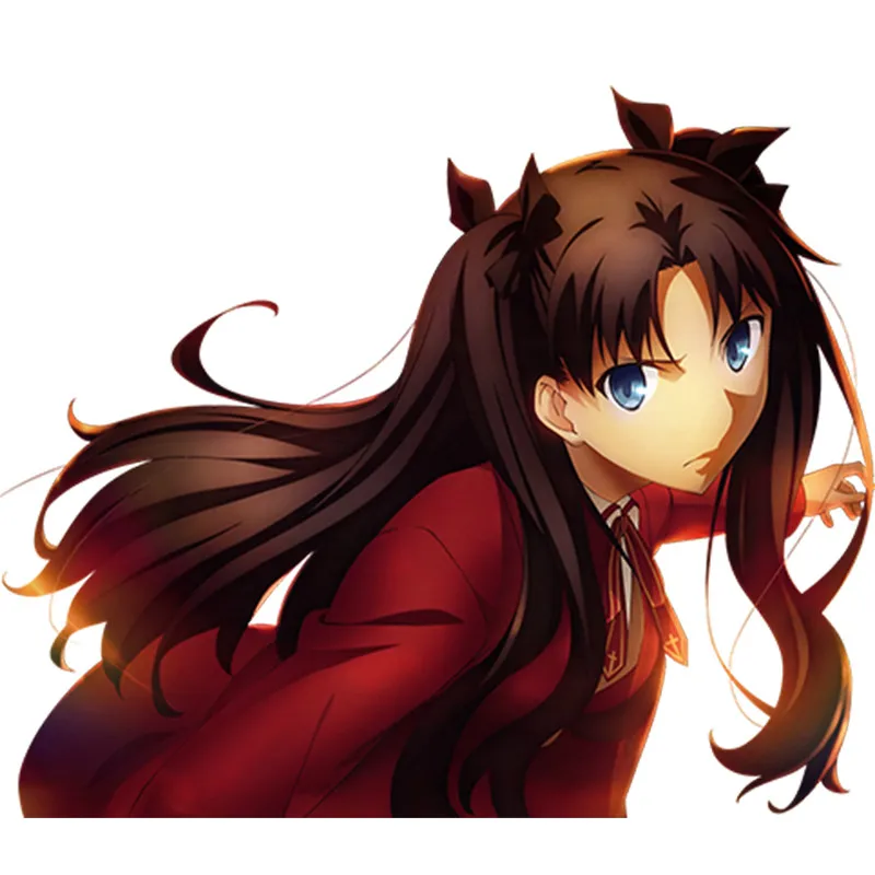 

Tohsaka Рин Мультяшные автомобильные наклейки виниловые Автомобильные аксессуары Автомобильные окна Стайлинг автомобиля Наклейка ПВХ 13 см * 11 см Защита от царапин водонепроницаемый