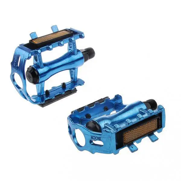 

Pair Aluminum Alloy MTB Mountain Road Bike Flat Platform Pedals Blue