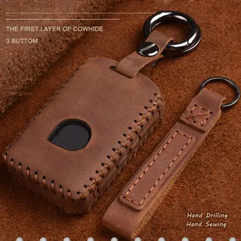 

Car Key Leather Case Key holder For Volvo XC40 XC60 XC70 XC90 S60 S80 S90 C30 V60 V70 V90 VX90 2015-2018 Keyless FOB Protection