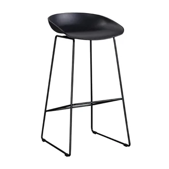

Nordic Denmark Minimalist Designer Bar Chair Iron Feet Modern Creative High Stool Front Desk Bar Stool Bar Chair