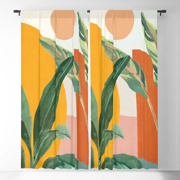 

Leaf Design 03 Blackout Curtains 3D Print Window Curtains For Bedroom Living Room Decor Window Treatments