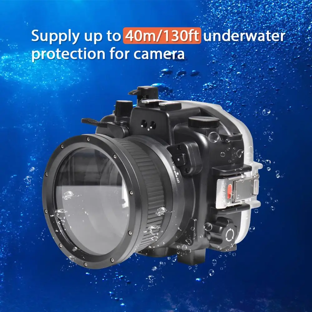 Водонепроницаемый чехол для камеры Canon EOS M50 40M Корпус для подводной камеры для дайвинга и плавания с объективом 18-55 мм/22 мм 1 шт