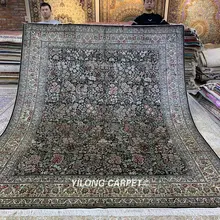 Yilong 8,6 'x10. 6 'Шелковый персидский ковер ручной работы прочный синий ковер(HF377H