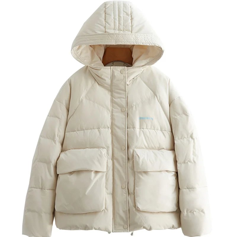 

New 2020 Down Jackets Overcoat Woman Even Hat Bai Yarong Thickening Winter Loose Coat Woman