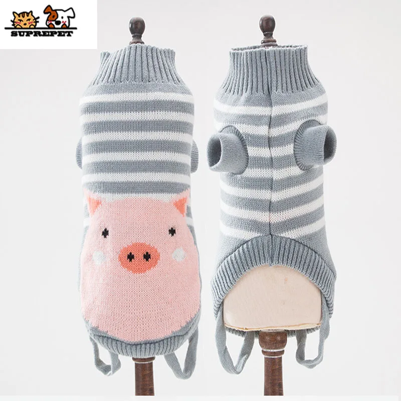 Size-5 Одежда для собак SUPREPET, теплый свитер для собак на осень и зиму, свитер для маленьких собак, теплый флисовый свитер со щенком, Прямая поставка - Цвет: Size-5