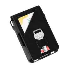 

2021 Explosion Aluminum Alloy Wind Horse Pu Leather Metal Card Holder Multi-functional Outdoor Business Card Case for Men