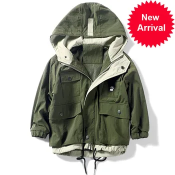 

Boys Outwear Coats Children New Spring Fashion Windproof Hooded Jackets For 3-12 yrs Boys Kids Fashion Clothes