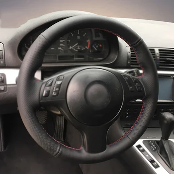 

For BMW 330Ci M3 2001-2003 Steering Wheel Cover Hand-stitch Portable Non-slip New Sale