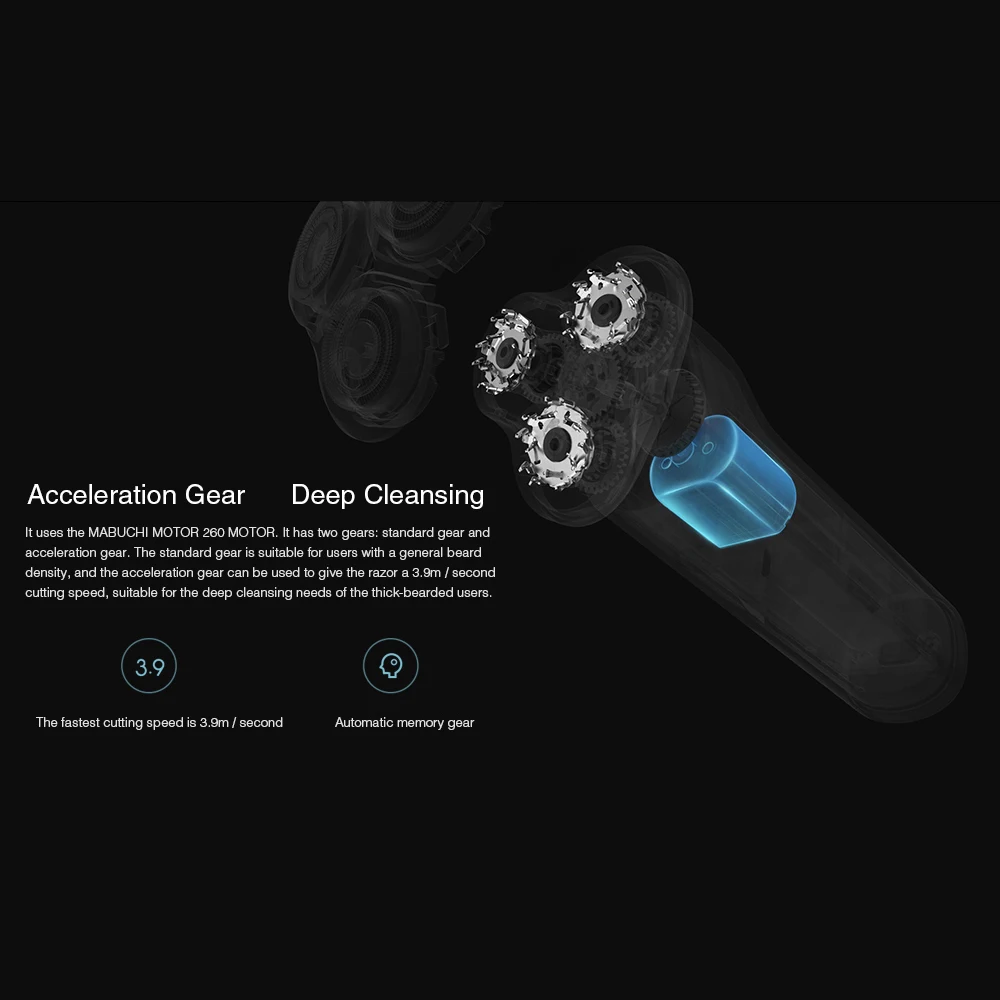 Xiaomi Mijia электробритвы для мужчин 3D плавающие тройное лезвие сухой влажный основной-Sub двойное лезвие турбо+ режим удобная чистка