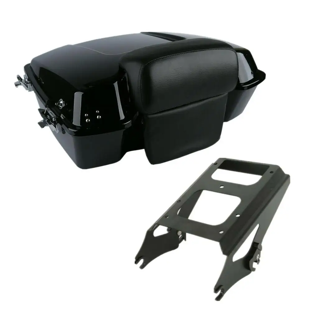 

Motorcycle Chopped Tour Pak Pack Trunk Backrest + Luggage Rack For Harley Touring Electra Glide Road Glide 2009-2013 2012 2011