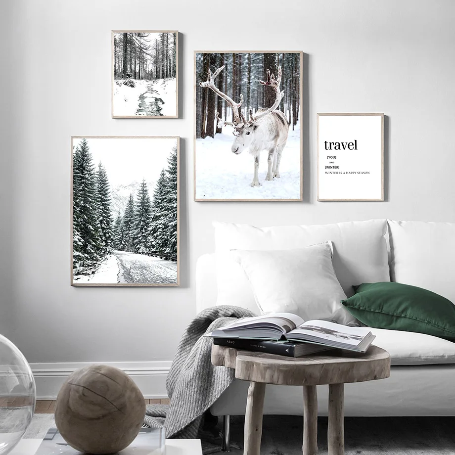 Reindeer-Cedar-Winter-Snow-Forest-House-Wall-Art-Canvas-Painting-Nordic-Posters-And-Prints-Wall-Pictures (1)