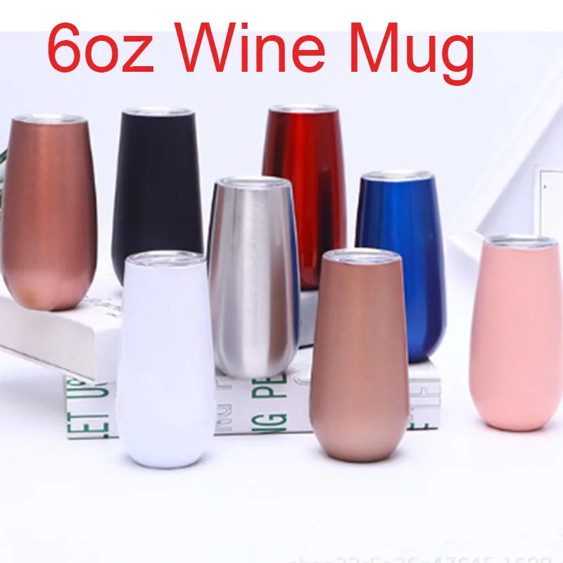 

Swig Wine Cup Champagne Beer 6oz With Lids Termos Stemless Flute Rose Gold Stainless Swig Tumbler Thermos Vacuum Flask Insulated