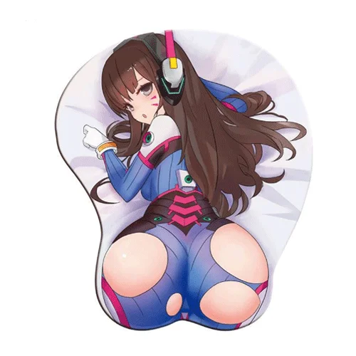 

3D Mouse Pad Overwatch D.VA Dva Song Ha Na Sexy Butt Soft Silicon Gel Gaming Mat Ergonomic Mousepad with Wrist Support