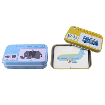 

2 Set Of Learning Toys Puzzle Cards : 1 Set Anti-Tear Flash Cards Learning Alphabet Puzzle Cards with 1 Set Flashcard Jigsaw Cog