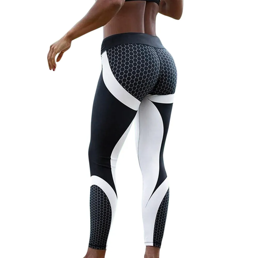 

New Fitness Leggings Women Mesh Breathable High Waist Sport Leggings Female Workout Legging Push Up Elastic Slim Pants #LR25