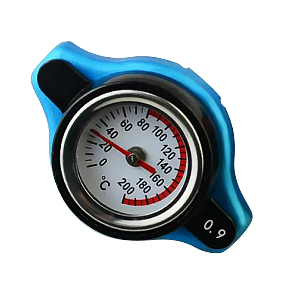 Car Blue Thermostatic Radiator Rad Cap Temperature Indicator 0.9 BAR
