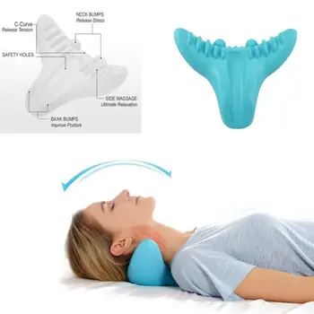

Portable Gravity Acupressure Massage Pillow C-Rest Neck Cervical Shoulder New