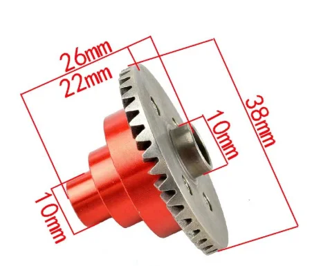 Details about   Aluminum Alloy Connect Box 38T Diff Main Gear for HSP RC1:10 Rock Crawler 
