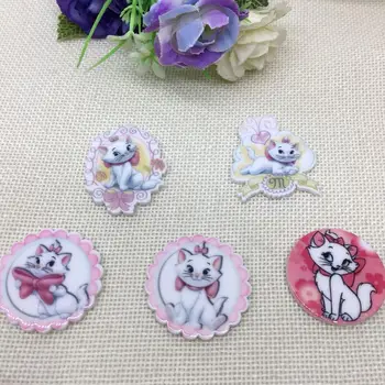 

10pcs Resin Planar Cute Marie Cat Flat back Art Decoration Charm Craft DIY Hair Ornament Accessories,25mm