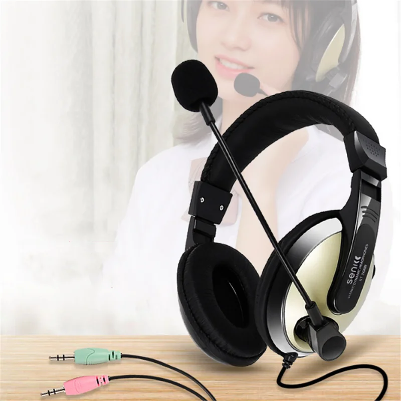 Gaming Headset Common Gamer Headphones Surround Sound Stereo Wired Earphones USB Microphone for PC Gamer Computer Mobile Phone