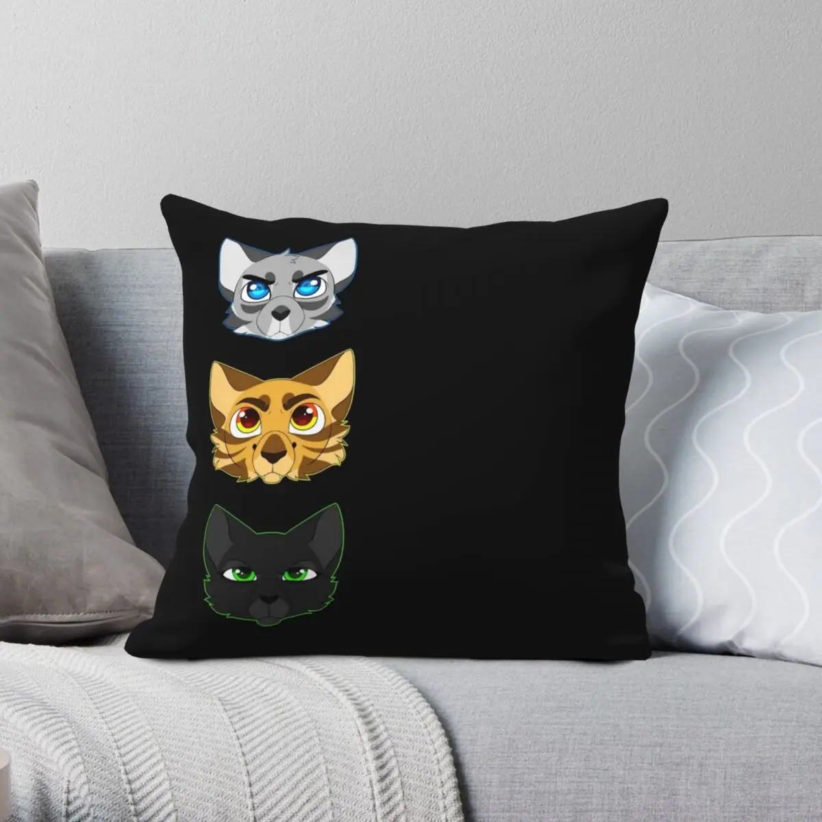 

The Power Of Three Square Pillowcase Polyester Linen Velvet Creative Zip Decor Throw Pillow Case Sofa Cushion Cover
