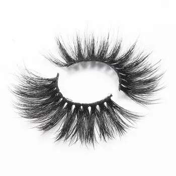 

100% Cruelty Free Long 25mm Lashes 5D Mink Eyelashes Natural Makeup Criss-cross Wispies Fluffy Eyelashes Extension 10 Pairs Bulk