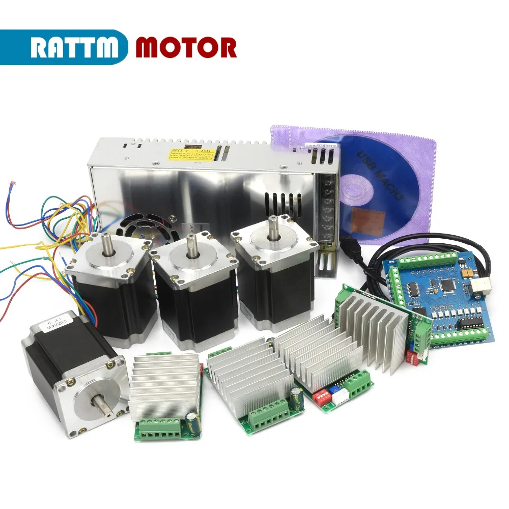 1个飞雕卡+4个23HS8430电机+4个TB6600驱动板+1个350W24V电源主图-1