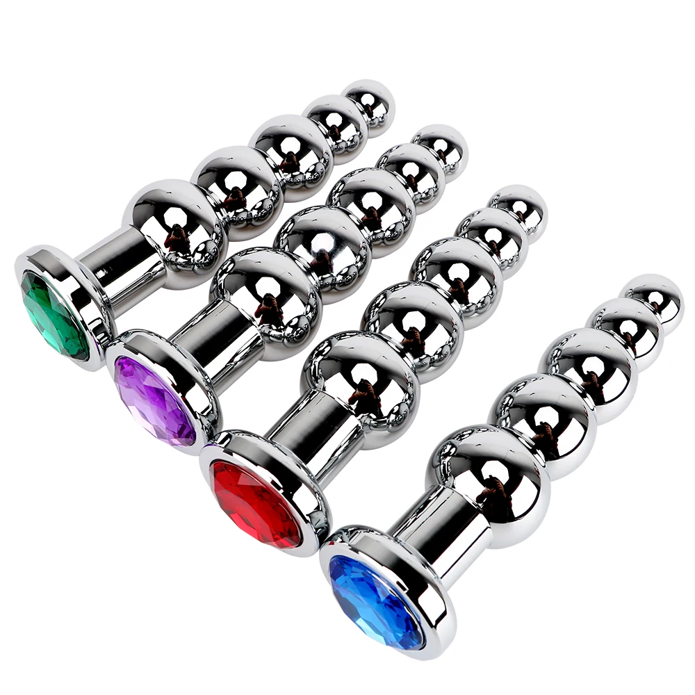 Plug-Anal-de-Massage-de-Prostate-en-acier-inoxydable-perles-anales ...