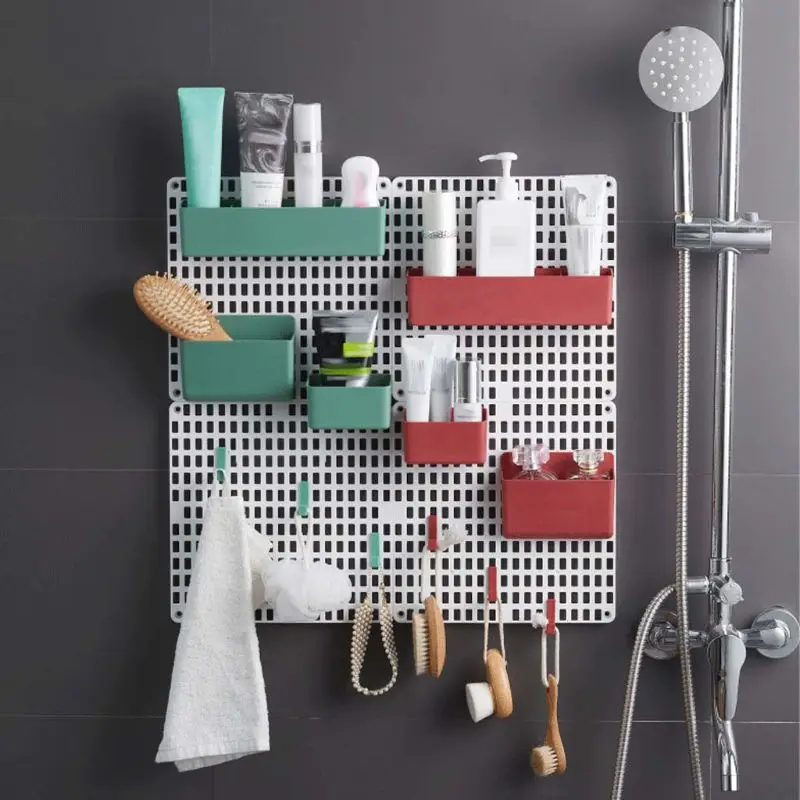 Настенное крепление Pegboard комбинированная домашняя кухонная для хранения стеллажи Органайзер без пробивки Peg доска стойка поставка
