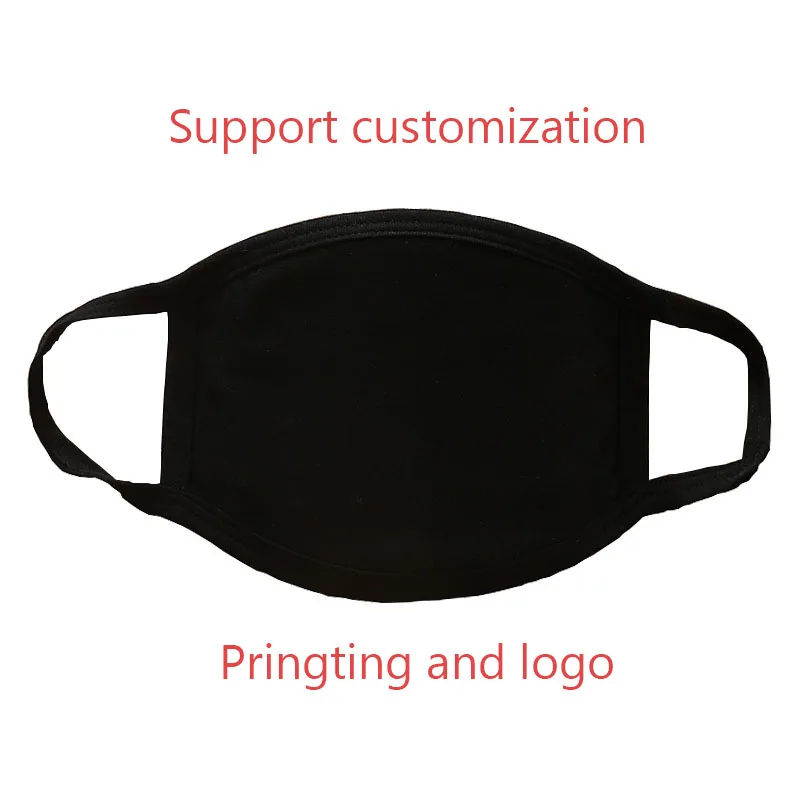 

The Customizable printing and logo black warm cotton face masks on mouth windproof dustproof Face masks Care anti smog Pm2.5