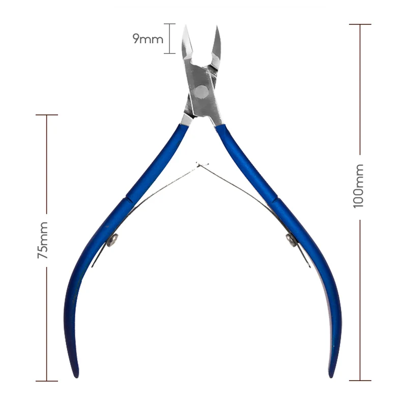 Ножницы для кутикулы из нержавеющей стали, кусачки для ногтей, кусачки для удаления омертвевшей кожи, ножницы, кусачки, инструмент для маникюра - Цвет: Matte Blue