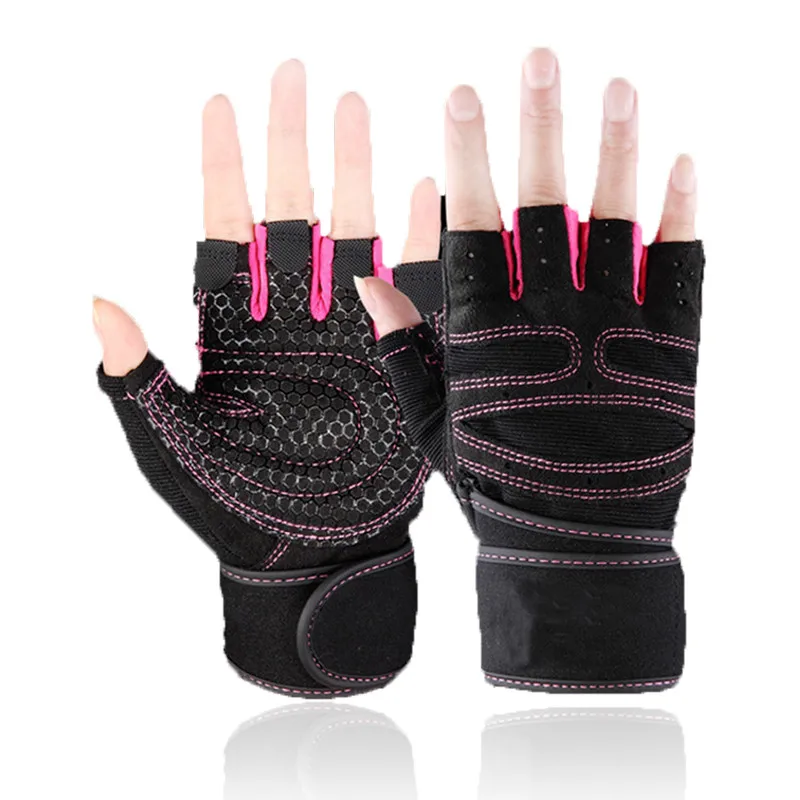 thumbnail image 1 of Guantes de gimnasio para levantamiento de pesas con palma antideslizante para entrenamiento de crossfit, ejercicio, fitness y culturismo para hombres y mujeres, 1 of 5