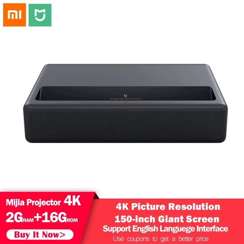 Лазерный проектор Xiaomi Mijia MJJGTYDS01FM 4K 2 ГБ 16 английский интерфейс MIUI ТВ HDR Bluetooth Wi Fi 3D