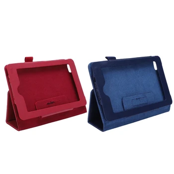 

2Pcs for Amazon Kindle Fire Hd 7 2015 Tablet Pu Leather Case Stand Cover - Red & Dark Blue