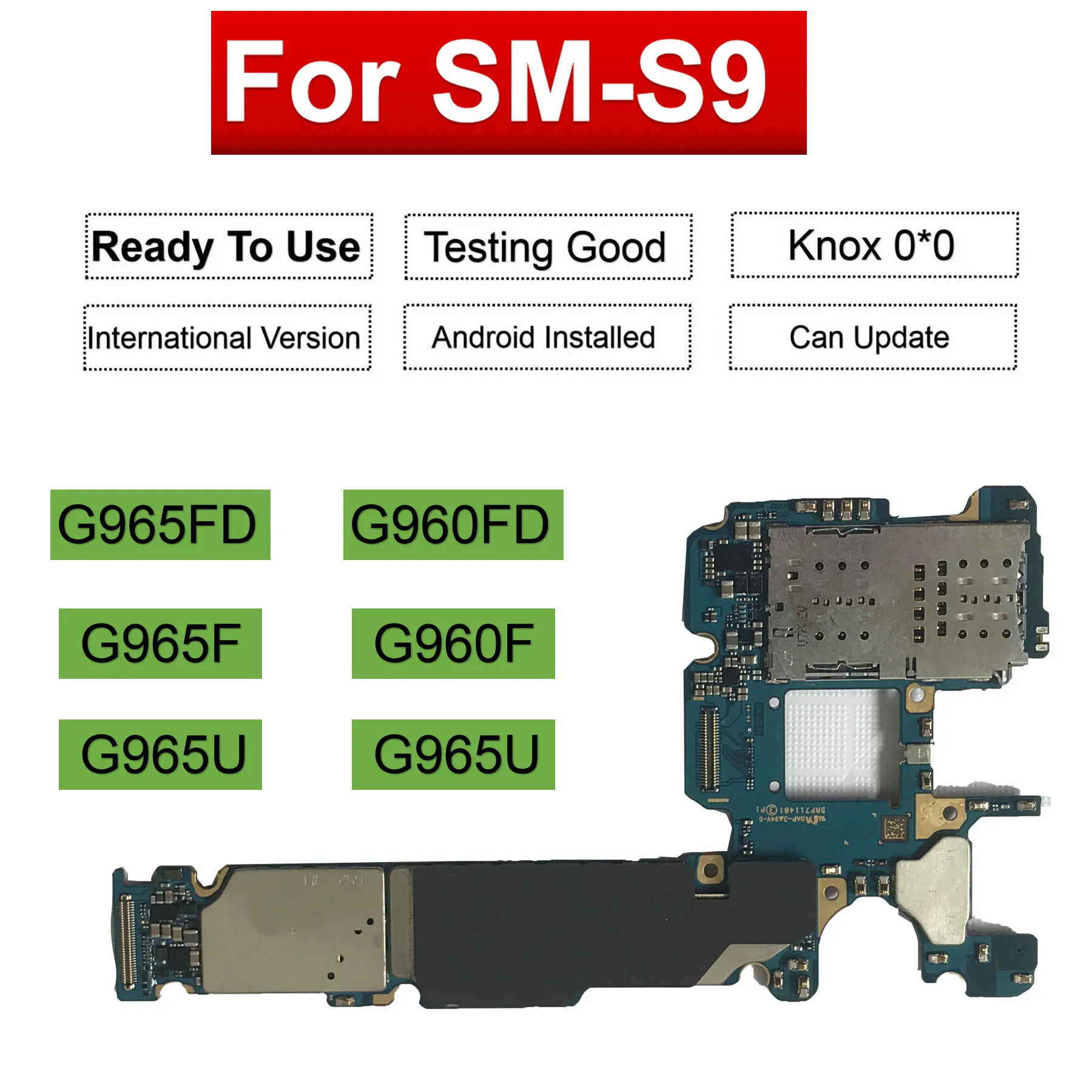 Оригинальная материнская плата для Samsung Galaxy S9 Plus G965F G965FD G960F G960FD двойная sim карта 64G