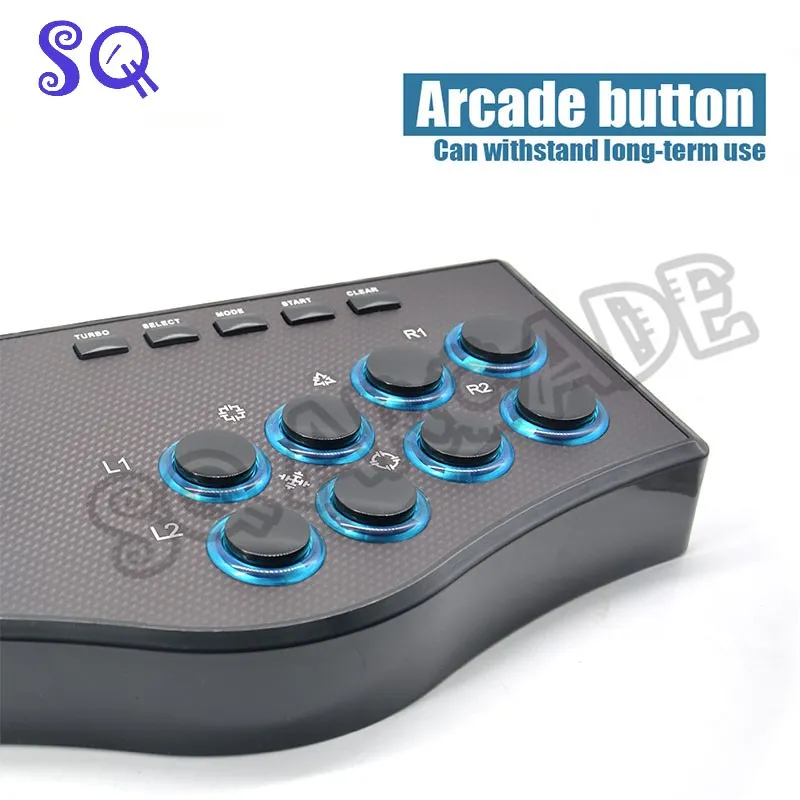 USB 유선 게임 컨트롤러 아케이드 파이팅 조이스틱 스틱, PS3 컴퓨터 PC 게임 패드 엔지니어링 디자인 게임 콘솔, 3 in 1