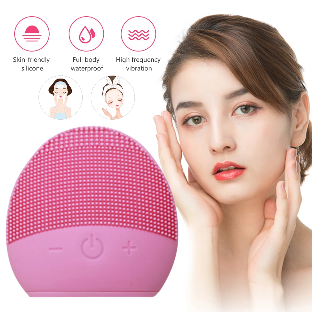 

Waterproof Silicone Skin Massager Ultrasonic Electric Facial Cleansing Brush Remove Blackhead Pore Cleaner Devices USB