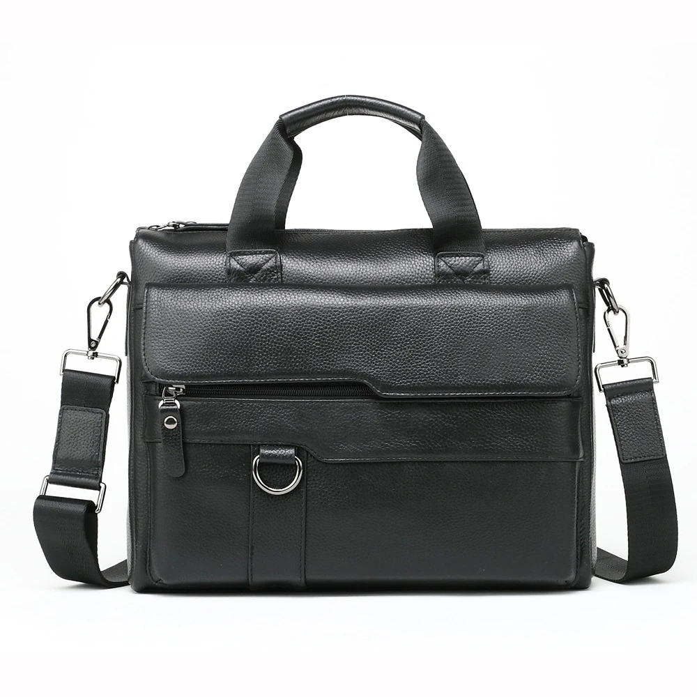 2020 New Business Men's Briefcase Genuine Leather Shoulder Messenger Bag 14&amp15.6 inch Laptop Bags Document Handbag Men | Багаж и