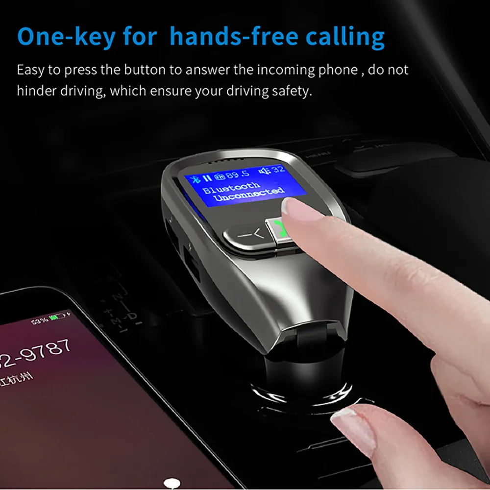 MP3-плеер Bluetooth fm-передатчик Bluetooth автомобильный комплект громкой связи fm-передатчик радио MP3-плеер USB зарядное устройство и AUX usb зарядка