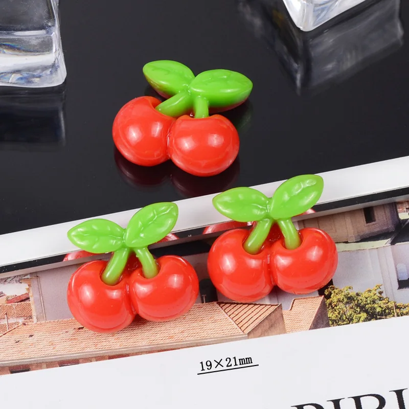 Resin Cherry Slime Filler Accessories Diy Material Polymer Clay Charms Interactive Toy for Children Plasticine Tool Model Unisex