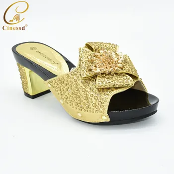 

New Arrival Summer High Heeled Shoes for Women Slip on Shoes for Women Ladies Sandals with Heels Nigerian Women Party PumpS