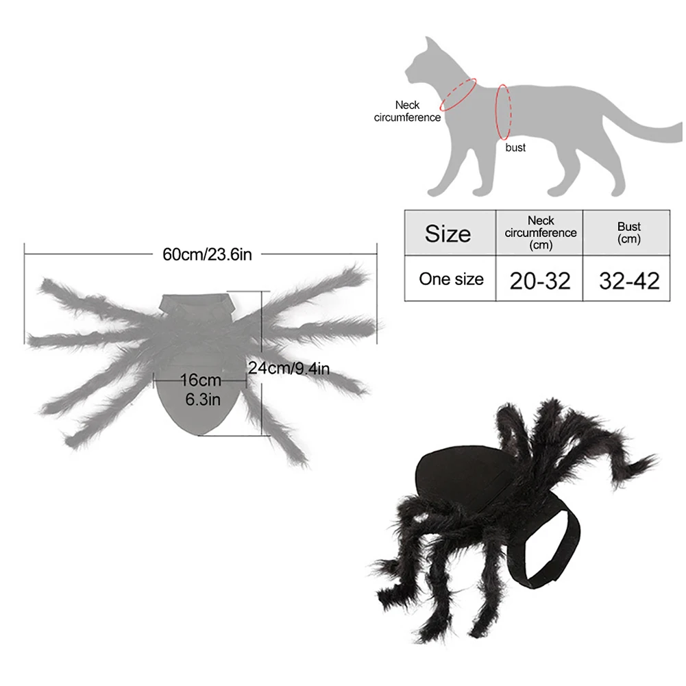 Хэллоуин Одежда для домашних животных, собак паук Косплэй Pet костюм для кошек и собак паук летучая мышь ролевая игра одевания одежда для вечерние Рождество