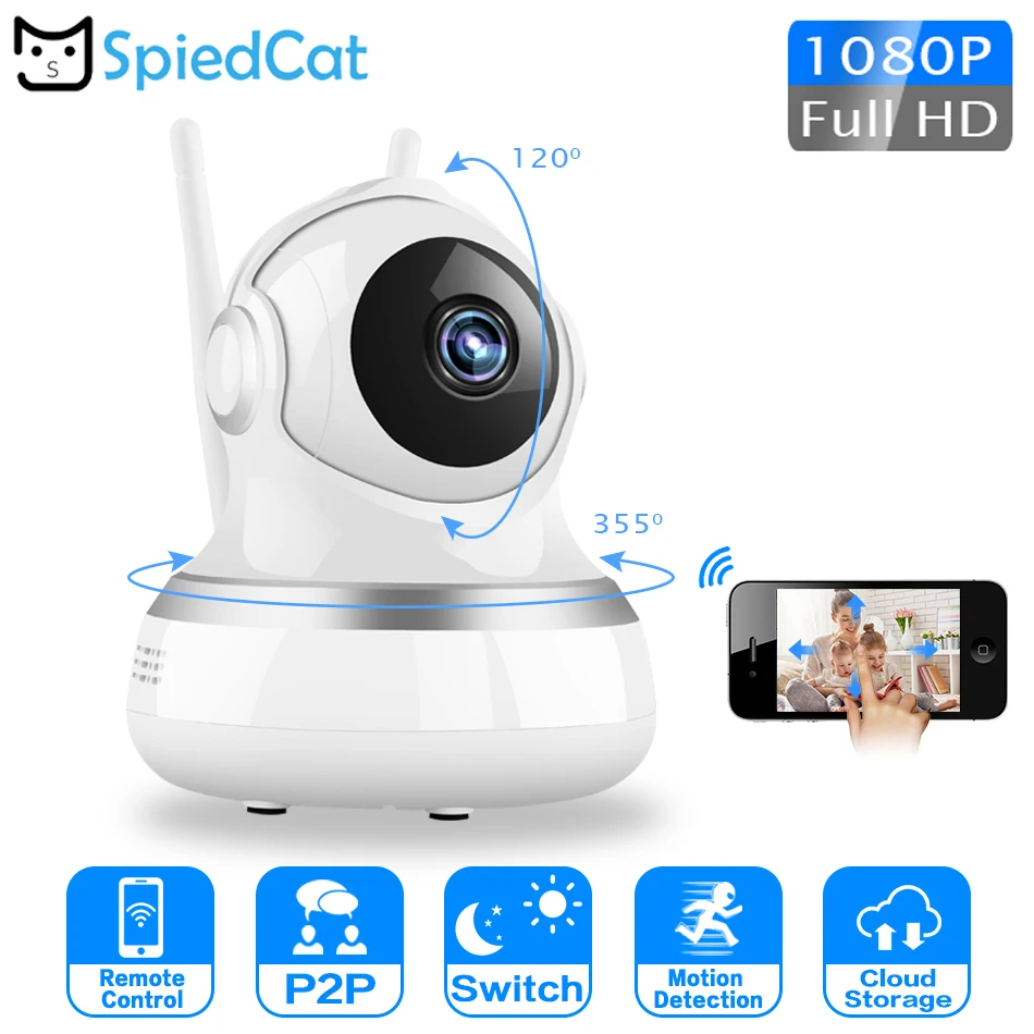 720 P/1080 P HD ИК Ночное Видение Обнаружение движения Беспроводной Wi-fi домашняя