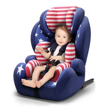 Universal Child Car Safety Seats Can Lie Protable Car Seat Baby Booster Isofix 5 Point Selt Belt 4pcs Fee Gifts 9M-12Y