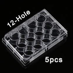 5Pcs Polystyrene 12 Well Petri Dishes Culture Dish 12 - Holes for Laboratory Medical Biological Scientific Lab Supplies