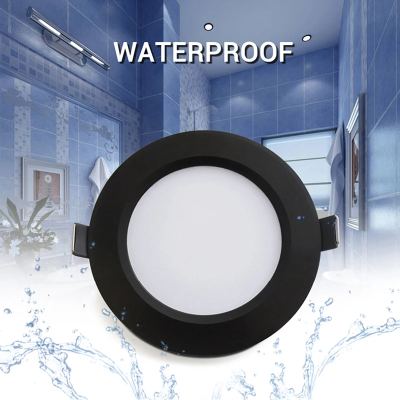LED Downlight Recessed Ceiling Spotlight 10 pcs LED Downlight Waterproof Black Shell IP65 5W 7W 9W 12W 15W 18W Cold Warm Natural White Spot Lamp 220V 230V Indoor Lighting