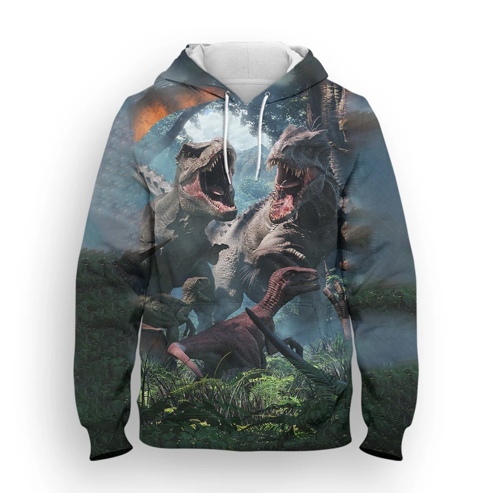

Tracksuit Men Cartoon Anime Dinosaur 3D Print Children Hoodie Spring Autumn Streetweat Oversized Women's Sweatshirts