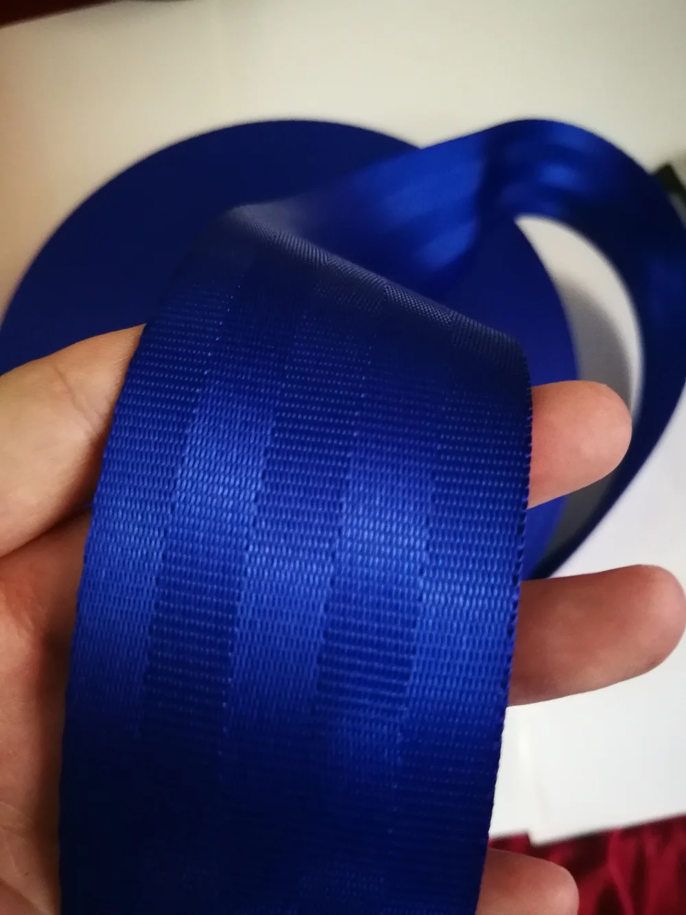 blue 1 м автомобильный модифицированный ремень безопасности тесьма 3C Стандартный Сертифицированный рюкзак «сделай сам» ремень для домашних животных материал ремней безопасности для детей автомобильные аксессуары - Название цвета: blue