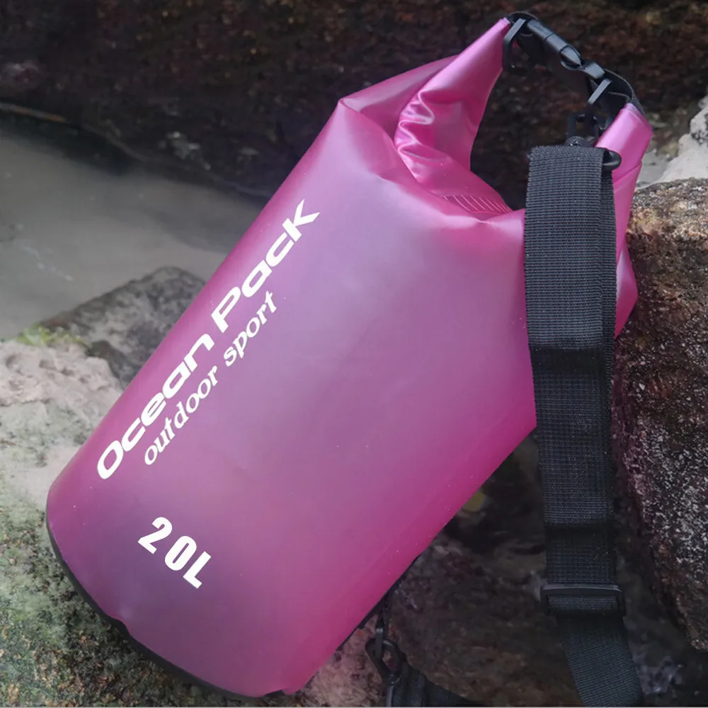 2L/5L/10L/20L ПВХ Водонепроницаемый сухой мешок Открытый Спорт Плавание рафтинг Каякинг Парусная сумка портативный ПВХ сумки для хранения сухой мешок