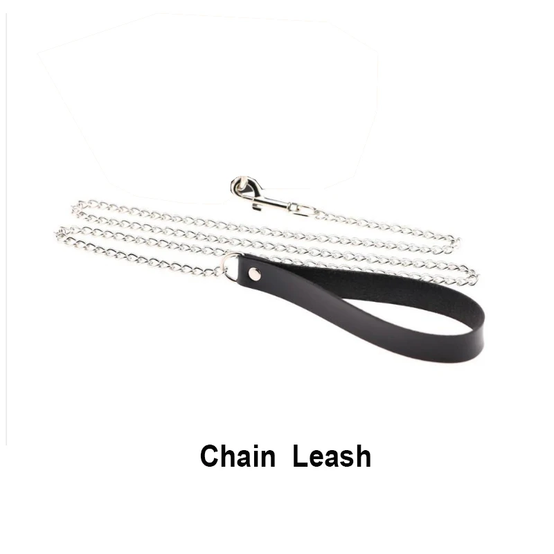 Сексуальный панк-чокер, кожаный чокер, связывание, косплей, готическое украшение для женщин, готическое ожерелье, аксессуары Harajuku - Окраска металла: chain leash